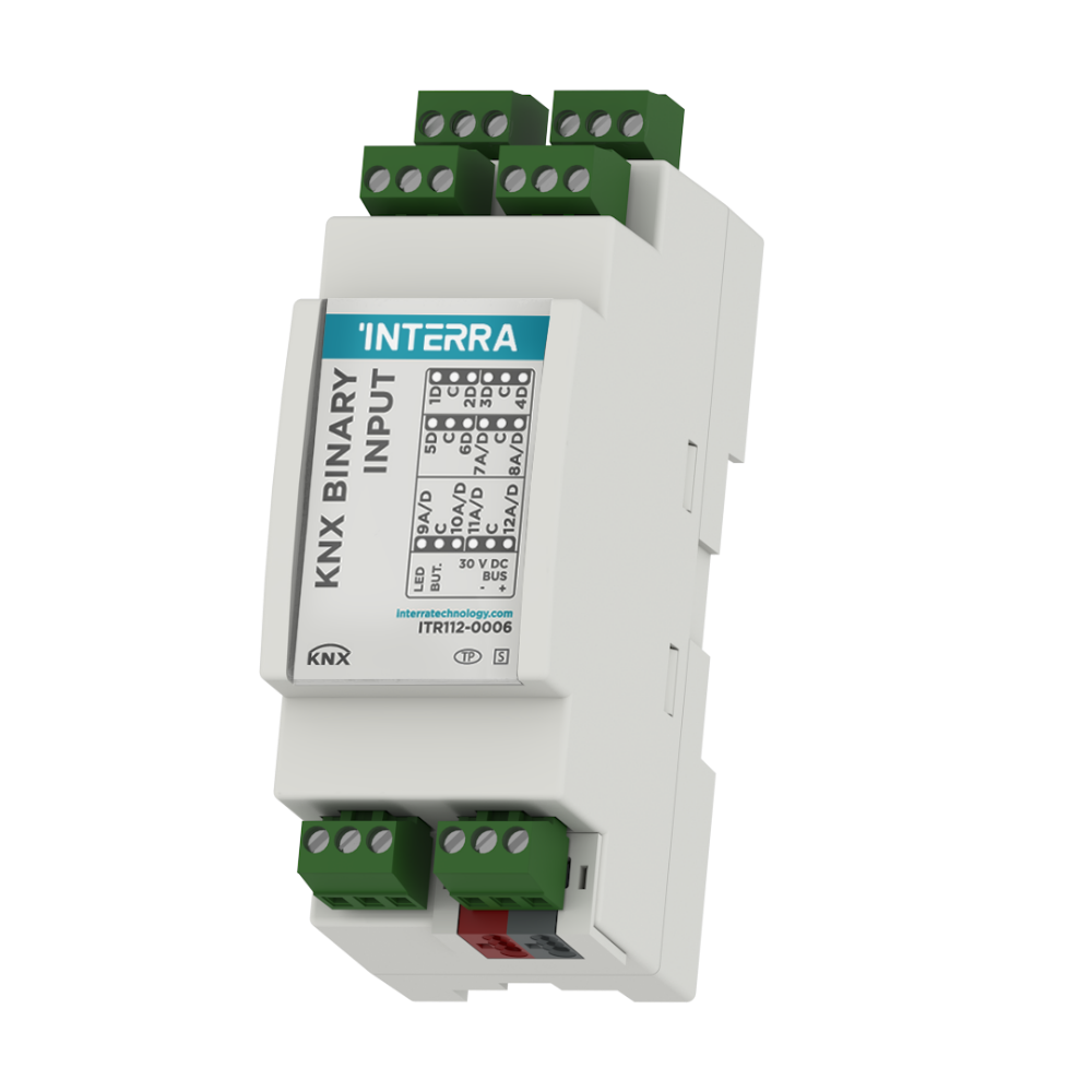 Модуль входов KNX · 12 каналов · 6 термостатов