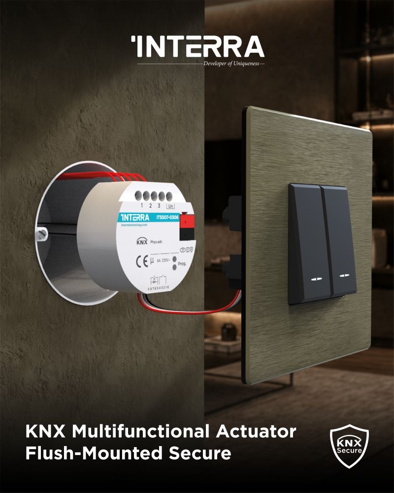 Многофункциональные актуаторы INTERRA KNX Secure скрытого монтажа