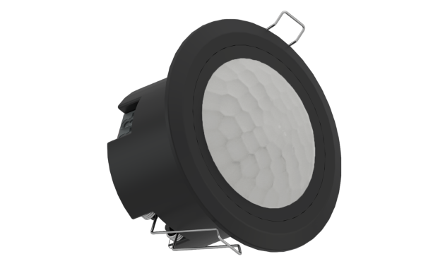 Датчик присутствия DALI-2 с широким диапазоном действия — черный