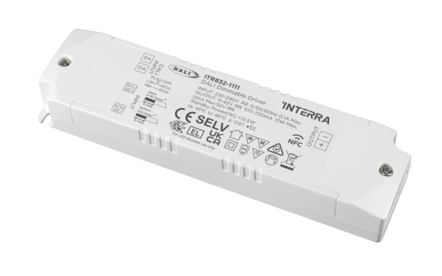 12 Вт NFC программируемый DALI-2 DT6 светодиодный драйвер постоянного тока (100 - 700 мА)