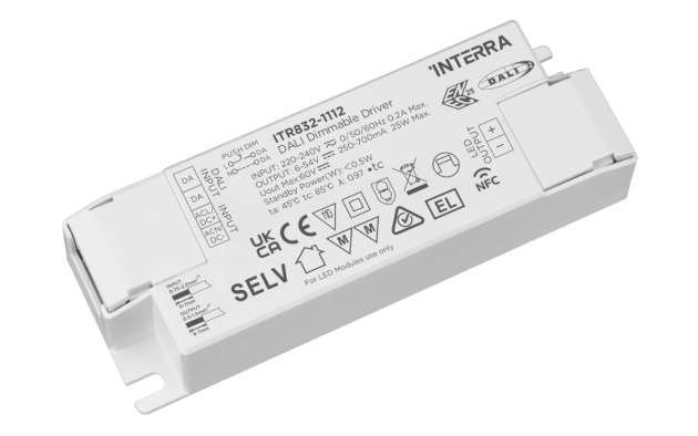 25 Вт NFC программируемый DALI-2 DT6 светодиодный драйвер постоянного тока (250 - 700 мА)