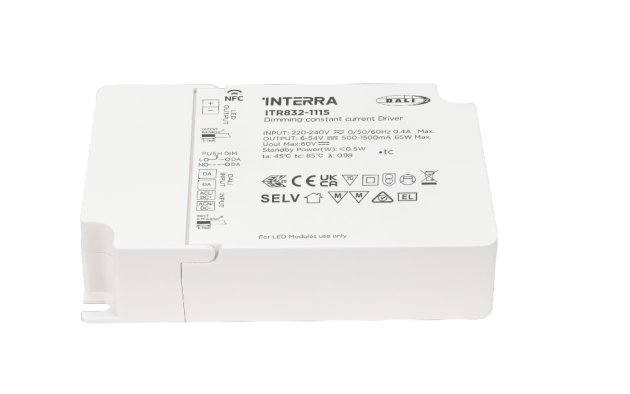 65 Вт NFC программируемый DALI-2 DT6 светодиодный драйвер постоянного тока (500 - 1500 мА)