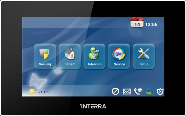 10,1" Черный внутренний монитор