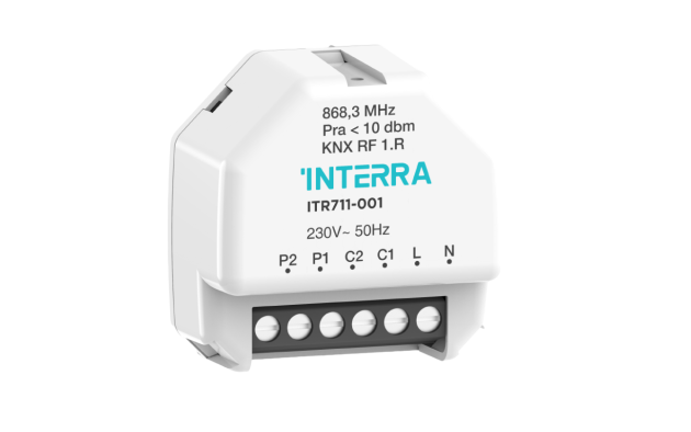 KNX RF 2-канальный переключатель или 1-канальный привод жалюзи