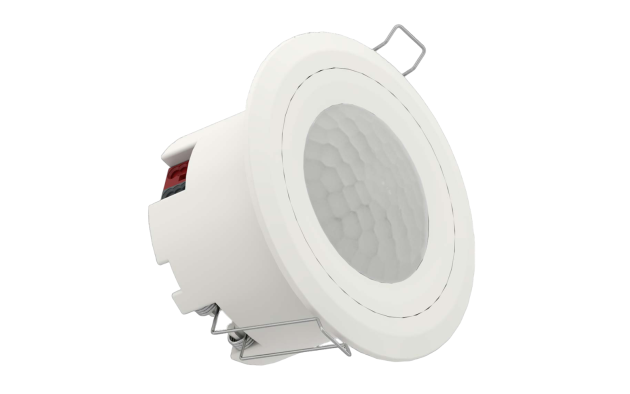 Мультидатчик присутствия Mid Range+ KNX с термостатом — белый