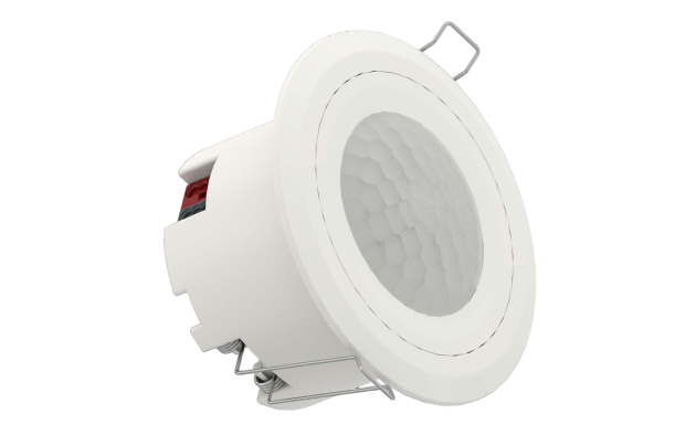 Широкий диапазон мультидатчика присутствия KNX с/термостатом — белый