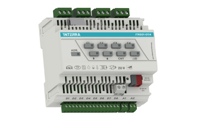Универсальный диммер KNX — 4 канала (8 цифровых, 2 аналоговых входа, Ethernet)