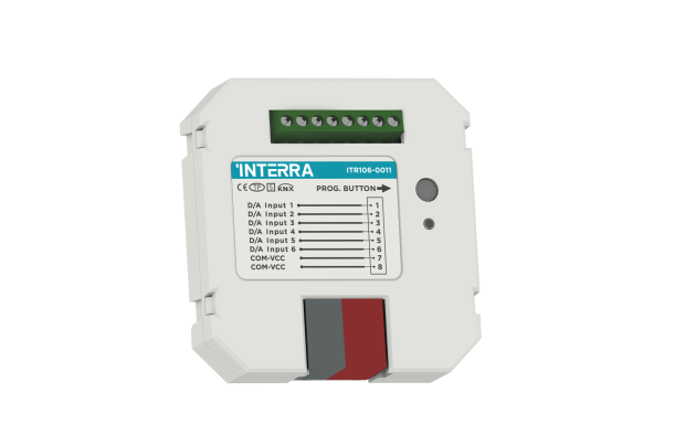 Модуль ввода двоичных/аналоговых сигналов KNX 6 канальный - с 6 термостатами