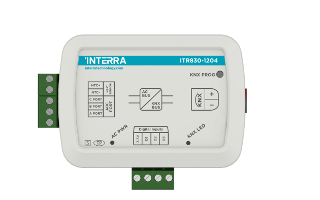 KNX Шлюз кондиционера - Viessmann ABC AC- до 16 внутренних блоков / Inputs