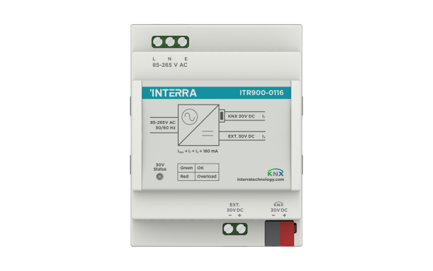 Источник питания KNX 160 мА, дополнительный выход 30 В