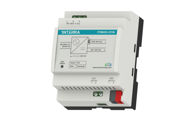 Источник питания KNX 160 мА, дополнительный выход 30 В