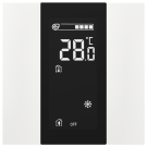 iSwitch+ - 2-кнопочный KNX контроллер с ЖК-дисплеем, пластик, глянцевый белый