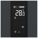 iSwitch+ - 2-кнопочный KNX контроллер с ЖК-дисплеем, пластик, антрацит матовый