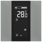 iSwitch+ - 2-кнопочный KNX контроллер с ЖК-дисплеем, пластик, серый