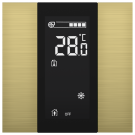iSwitch+ - 2-кнопочный KNX контроллер с ЖК-дисплеем, алюминий, шампань матовый