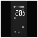 iSwitch+ - 2-кнопочный KNX контроллер с ЖК-дисплеем, плексиглас, черный