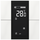 iSwitch+ - 4-кнопочный KNX контроллер с ЖК-дисплеем, пластик, глянцевый белый