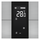 iSwitch+ - 4-кнопочный KNX контроллер с ЖК-дисплеем, алюминий, алюминий матовый