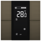 iSwitch+ - 4-кнопочный KNX контроллер с ЖК-дисплеем, алюминий, бронза матовая