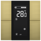 iSwitch+ - 4-кнопочный KNX контроллер с ЖК-дисплеем, алюминий, шампань матовый