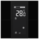 iSwitch+ - 4-кнопочный KNX контроллер с ЖК-дисплеем, плексиглас, черный