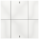 iSwitch+ - 6-кнопочный KNX выключатель, пластик, глянцевый белый