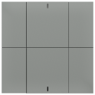 iSwitch+ - 6-кнопочный KNX выключатель, пластик, серый