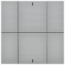 iSwitch+ - 6-кнопочный KNX выключатель, алюминий, натуральный алюминий матовый