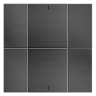 iSwitch+ - 6-кнопочный KNX выключатель, нержавеющая сталь, натуральный