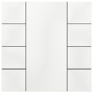 iSwitch+ - 8-кнопочный KNX выключатель, пластик, глянцевый белый