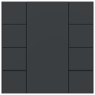 iSwitch+ - 8-кнопочный KNX выключатель, пластик, антрацит матовый