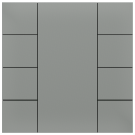 iSwitch+ - 8-кнопочный KNX выключатель, пластик, серый