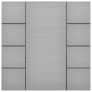iSwitch+ - 8-кнопочный KNX выключатель, алюминий, натуральный алюминий матовый