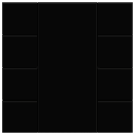 iSwitch+ - 8-кнопочный KNX выключатель, плексиглас, черный