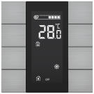 iSwitch+ - 8-кнопочный KNX контроллер с ЖК-дисплеем, алюминий, натуральный алюминий матовый
