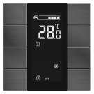 iSwitch+ - 8-кнопочный KNX контроллер с ЖК-дисплеем, нержавеющая сталь, натуральный