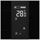 iSwitch+ - 8-кнопочный KNX контроллер с ЖК-дисплеем, плексиглас, черный